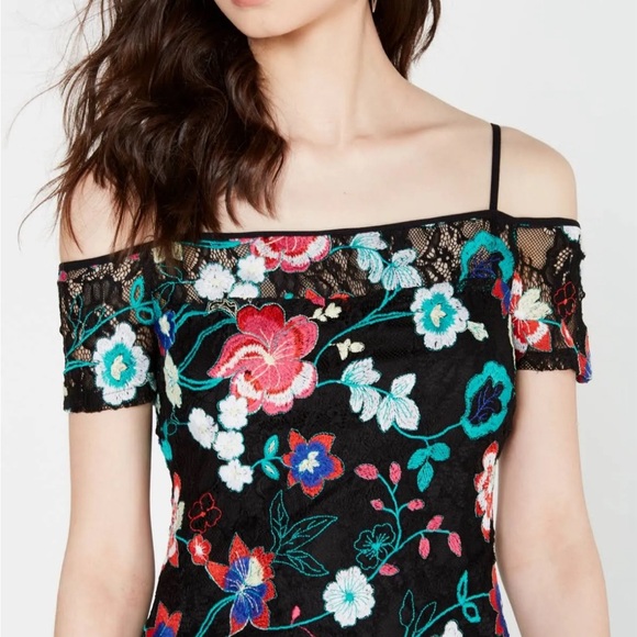 Embroidered Lace Cold-Shoulder Dress #18 - Picture 10 of 10